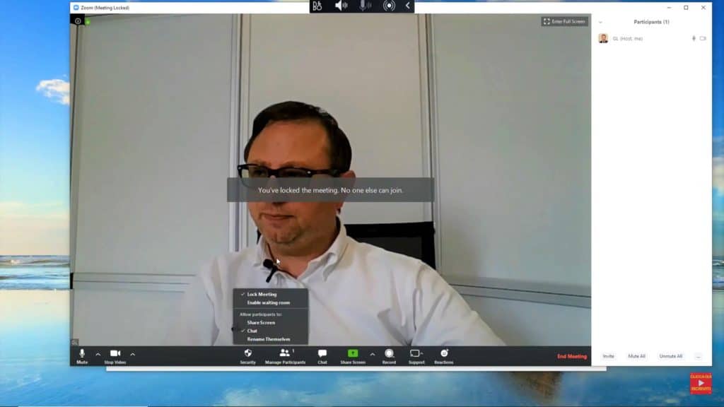 1 اتاق انتظار بزرگنمایی ، 2 گذرواژه ، 3 جلسه قفل زوم